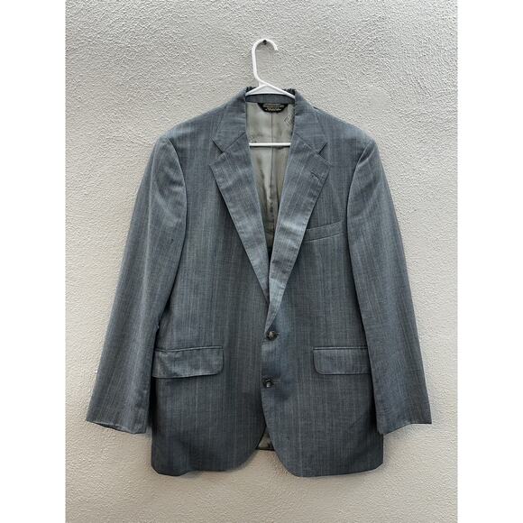 Eagle University Mens Suit Coat Size Unknown Gray Two Button Single Breasted - Picture 1 of 12